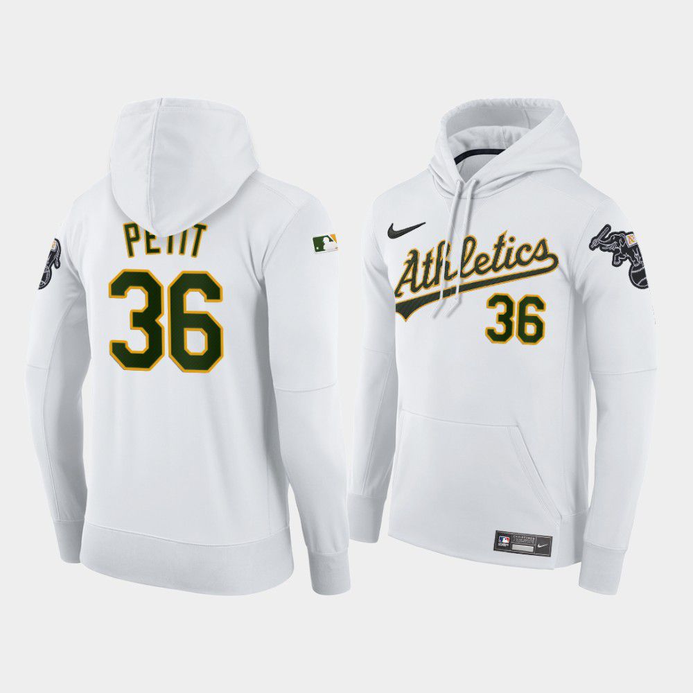 Men Oakland Athletics #36 Petit white home hoodie 2021 MLB Nike Jerseys->boston red sox->MLB Jersey